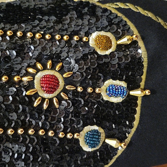 Adam Douglas Adrianna Papell Beaded Bk Jacket/Blazer sz 8 VTG - Picture 6 of 12